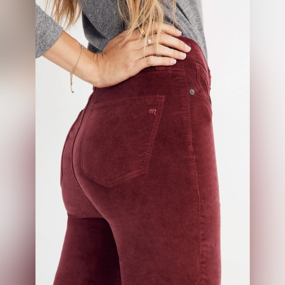 Madewell 10" High-Rise Skinny Jeans: Stretch Velvet Edition - Picture 2 of 10